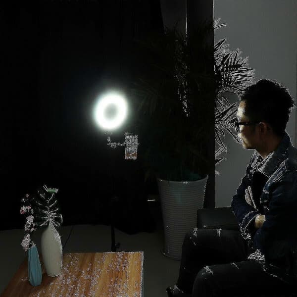 Selfie-lampe/ringlampe (1 stk, hvid)