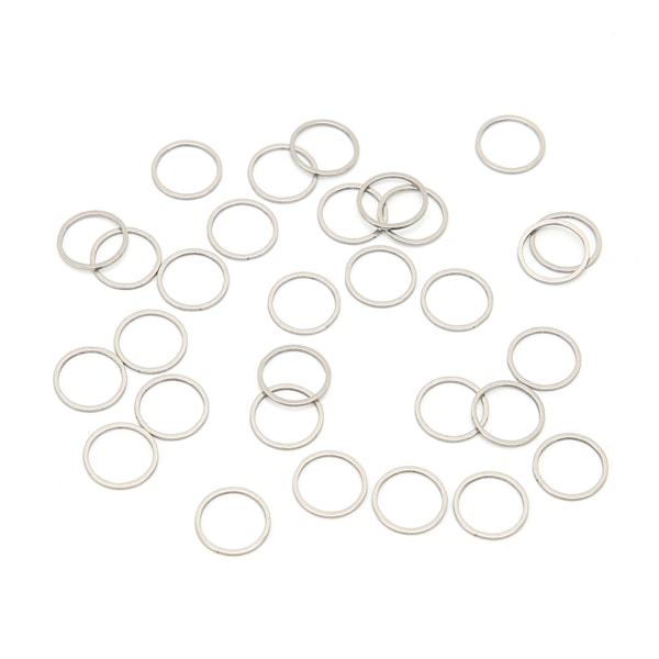 30 stk Metal Open Bezel Hængende Craft DIY Rund Hul Ramme til Resin Smykkefremstilling Rund S