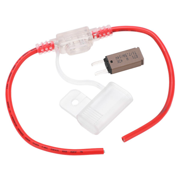 12AWG Sikringsholder Transparent Vandtæt med Automatisk Nulstilling Bryder til Bil Yacht RV Truck 32V