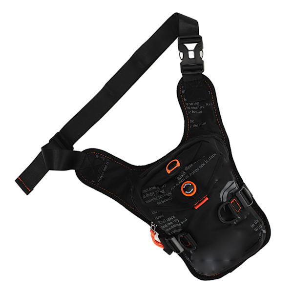Slingtaske Multifunktionel Mænd Fanny Pack Nylon Sort Midjebælte Bærepose til Rejser Camping Træning Gåture