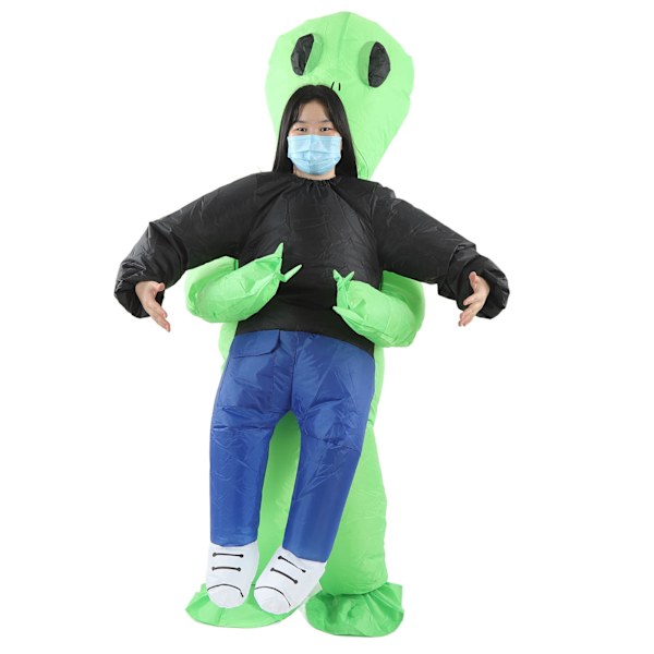 Uppblåsbara Alien Rider Kostymer Innovativt roligt Vattentät Alien Carry People Kostym för Cosplay Party Festival Vuxna (för 150-190cm)