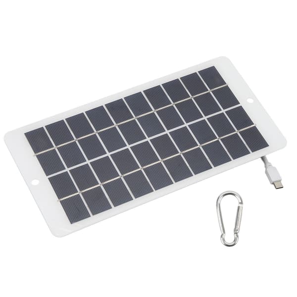 10W 5V solcellepanel type C-utgang Bærbar solcellelader for telefonlading Sikkerhetsovervåking