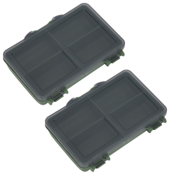 2 stk. Fiskekrog Agnfisk Gadget Box Mini PP Opbevaringsboks Etui til fiskegrej Tilbehør 4 rum