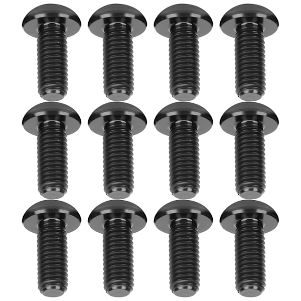 12 stk. Cykel Skivebremse Rotor Skruer Titanium Legering Cykel Skrue Tilbehør M5x12mm Sort