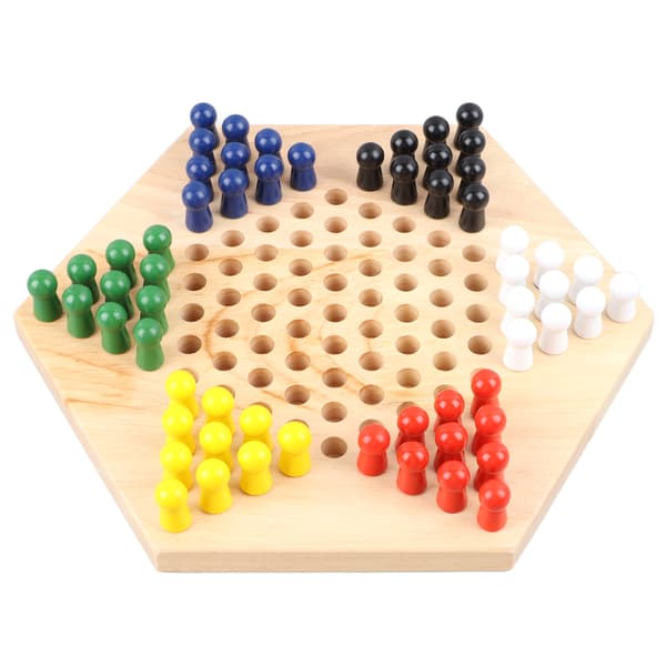 Chinese Checkers Wooden Board Interactive Chess Game for Adults