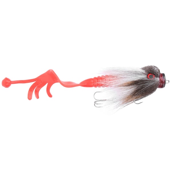 Simulert museform harpiks fiske lokke myk agn takle med dobbel treble krok hvit
