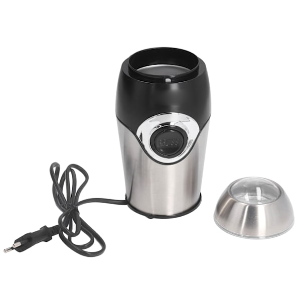 Hjem Liten kaffekvern Elektrisk kaffebønne-kvern med blad i rustfritt stål for urter Pepperkorn EU 220V Svart