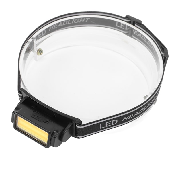 Huvudlampa Ficklampa Vattentät Multifunktionell USB Laddningsbar med Justerbart Band för Nattfiske Cykling