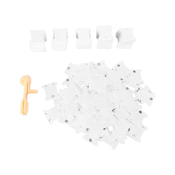 360 stk. Plastik Broderigarnspoler Sorteringsopbevaring Anti-rust Praktisk DIY Sytrådsopbevaring til Syning