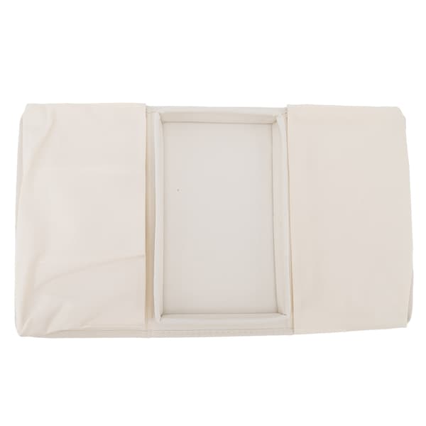 Sofa Tray Folding Arm Storage Holder Table 600D Oxford Fabric Side Pockets for Sofa Beige