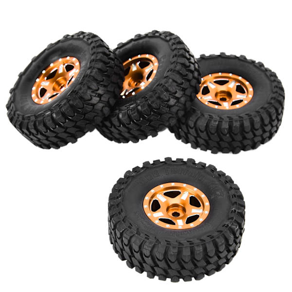 4ST 1in 1/24 RC dæk Gummi RC bilhjul Crawler dæk til Axial SCX24 90081 AXI00001 AXI00002 Guld