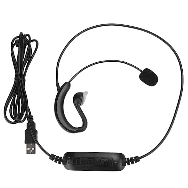 Ear Hook USB-headset - Perfekt för Skype, QQ och MSN