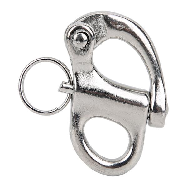 Klatrekarabiner i rustfritt stål 316 med raskobling 50MM