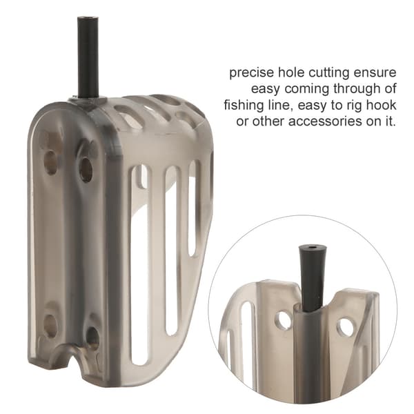 8 Pcs PE Plastic Portable Poultry Feeder Lure Cage Accessories with Weight