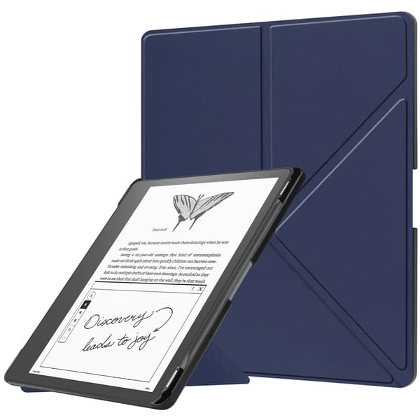 Fodral till 7' Kindle Paperwhite (12:e generationen), Deformerbart fäste mörkblått dark blue