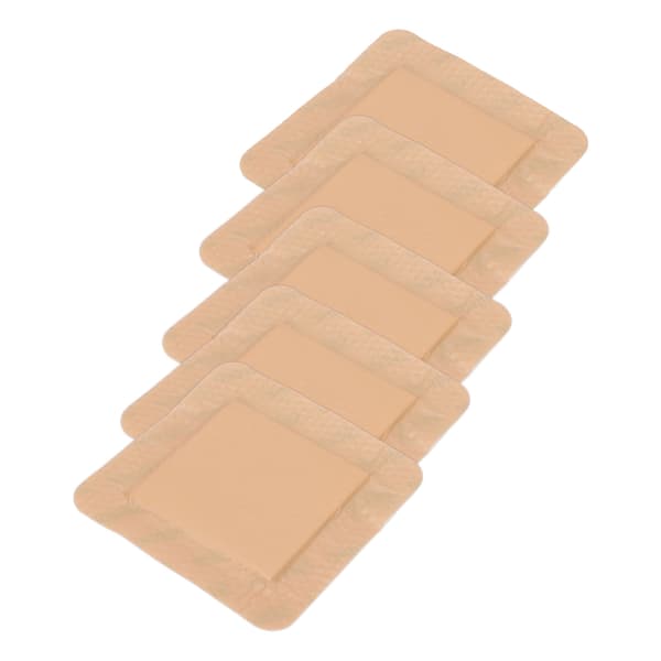 Vandtæt Silikone Skumforbinding til Liggesår - 5 stk, 9,9 x 9,9 cm