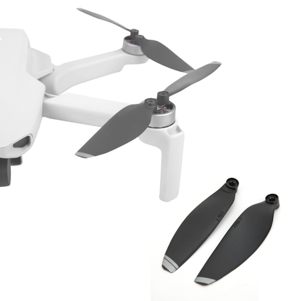 2 Par RC Drone 4726F Propeller Udskiftning Støjreduktion Passer til DJI Mavic Mini (Hvid Sort)