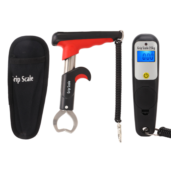 Fish Lip Grabber Gripper Fiskevæg Fiskeværktøj med digital vægt til ferskvandsaltvand