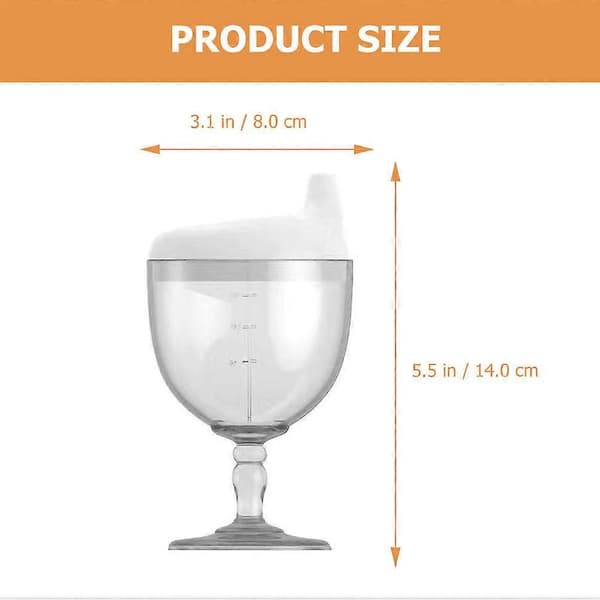 Vinglass Sippy Cup Sølesikre Barnemugger Plast Sippy Cup med lokk 150 ml