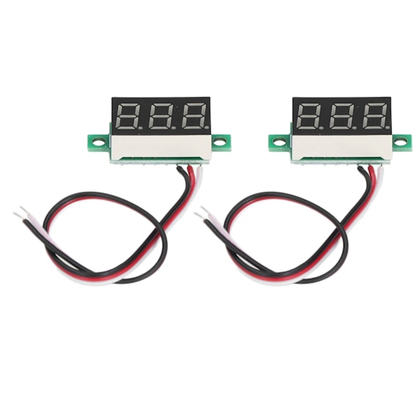 2st digital voltmeter spänningsmätare 3 trådar 0,36 tum grön LED-skärm DC0,00V-30,0V