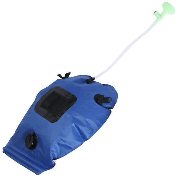 Solarduschväska för utomhusbruk, 20L, bärbar, soluppvärmd badväska med duschhuvud