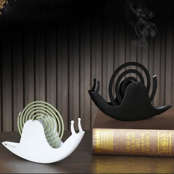 Metall Myggspiralholder Snegledesign Brannsikker Myggspiralholder Hjemmebord Skrivebordsdekorasjoner for utendørs bruk innendørs
