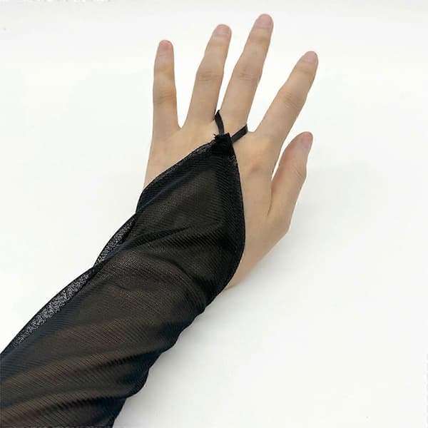 Tynde hvide fingerløse handsker til kvinder 1920'er flapper kostume tilbehør rhinsten operahandsker ærmer Red without diamonds