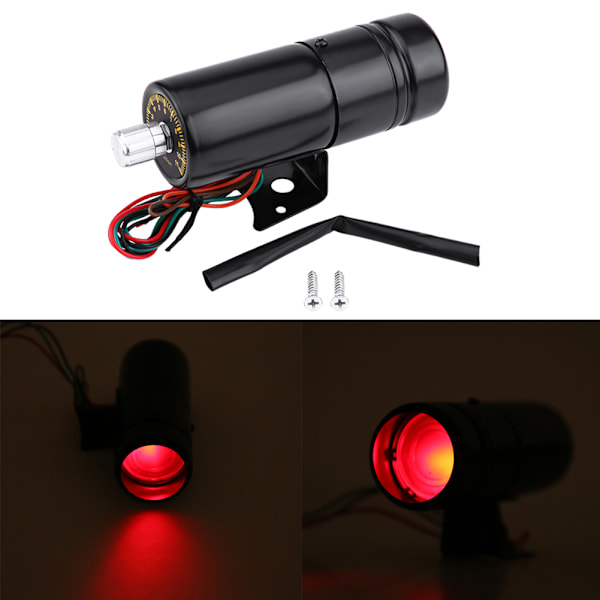 11000 RPM Bil Motorcykel Justerbar Röd LED Varvräknare Färdvärdesmätare Shift Light