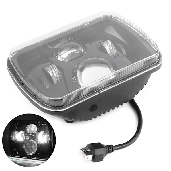 H4 7 tommer LED firkantet forlygte Høj lysstyrke 12‑24V Forlygte Passer til Wrangler YJ