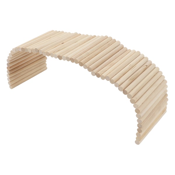 Pet Hideout Bridge Træsikker bøjelig lille klatretunnel til kæledyr til kaniner marsvin hamstere 15x60cm