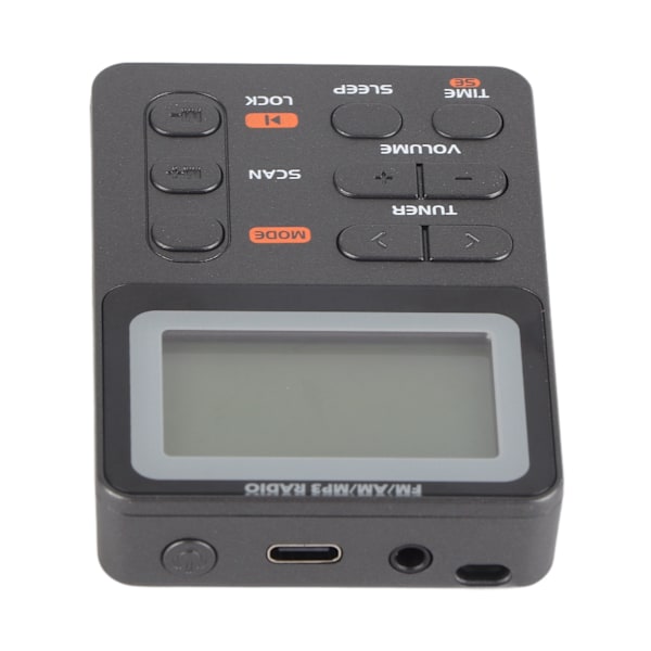 AM FM Bärbar Radio Låsskärm Digital Tuning Stereo Uppladdningsbar fickradio för promenader Jogging Fitness Camping