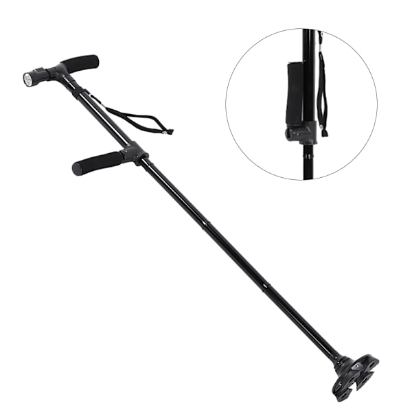 Foldbar LED-lys Sikkerheds Gåstok Anti-slip Teleskopisk Magic Cane 4 Hoved Til Ældre