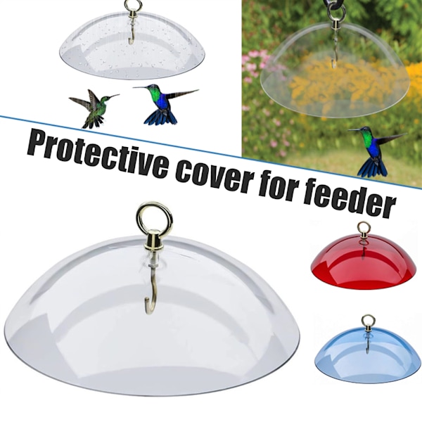 Ulkoilma-baffle linnunsyöttäjälle Selkeä linnunsyöttäjä Suojaava kupoli Riippuva kolibri-syöttäjä Guard Cover