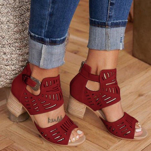 Moderne Rhinestone-Dekor Peep Toe Høj Hæl Ankelstøvler til Kvinder - Sort (Størrelse 37)