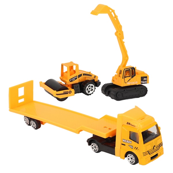 4 kpl setti 1: 64 Alloy Engineering Car Vehicle Playset Set Simulointi Rakennusperävaunu Tyyppi A