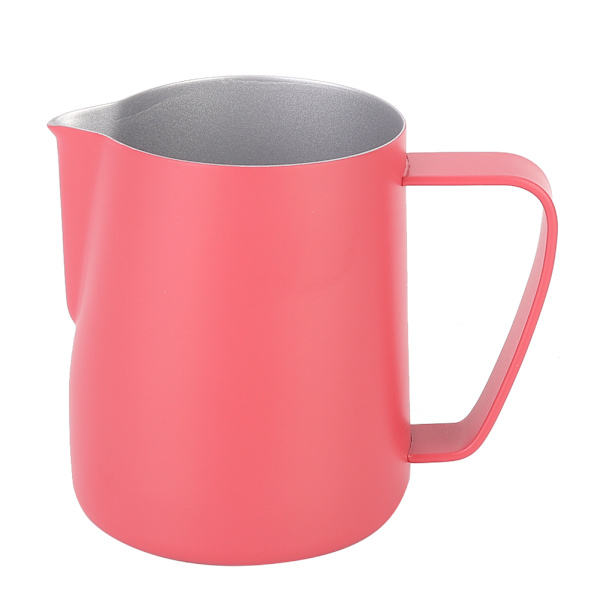 600 ml rustfritt stål Melkeskumming Kanne Latte Art for hjemmebruk i kafé Rose Red