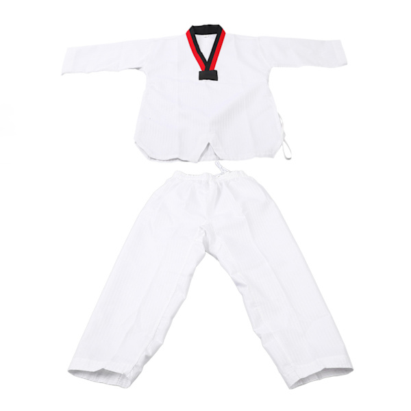 Bomuld Taekwondo Træningsuniform - Stribet model M