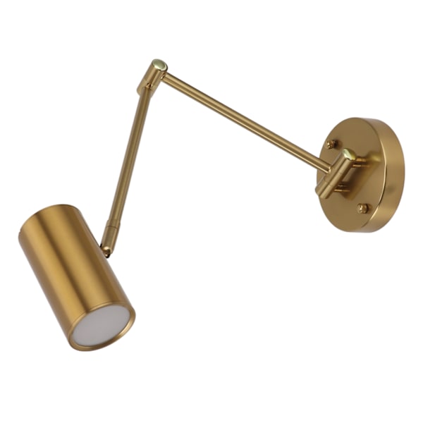 Svingarm Vegglampe Jern Justerbar Vinkel LED 3000K Varmt Lys Moderne Veggleselampe med E27-pære for Soverom Stue Gang 85 til 265V