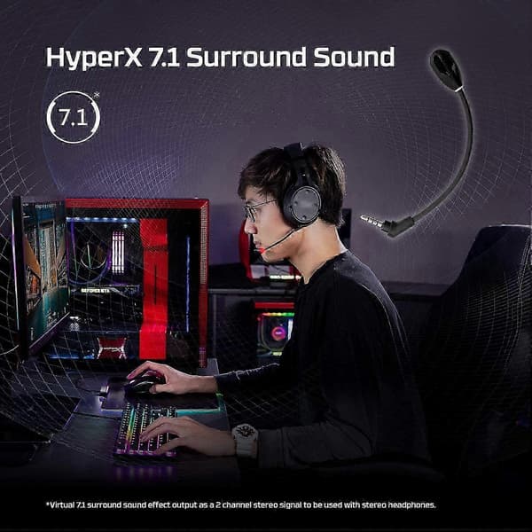 Mikrofonudskiftningsmikrofon Kompatibel med Kingston HyperX Cloud Flight/Flight S Reservedele