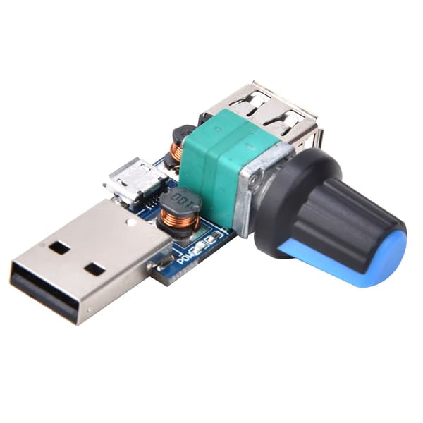 USB fläkthastighetsregulator justerbar 2-hastighetsregulator för kontors- och hemmabruk
