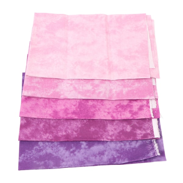 5 st Bomullstyg för Quiltning, Fläckfärgat, 50 cm Långt, 45 cm Brett, Mjukt Lappverkstyg för Hantverk DIY Reparation Lila 50 cm Långt 45 cm Brett (5 st)