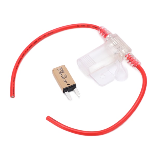 31,5 cm Sikringstrådsholder Vandtæt 12AWG med Automatisk Nulstilling 5A Sikring TPE+PVC til Campingvogn Yacht Lastbil