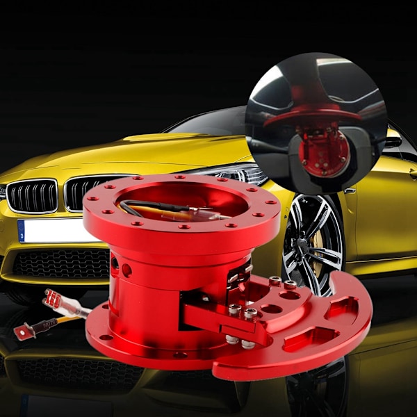 Bil Quick Release Racing Rattnav Adapter Avtagbar Snap Off Kit Universal