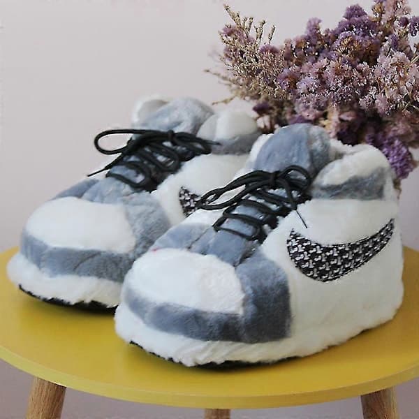 Sneaker Style P Hjemmesko, Bløde Varme Vinter Indendørs Sko Bomuld Sort Rød Black with Red