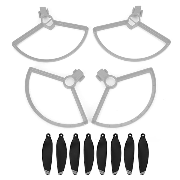 4 st Propeller Skydd 2 Par 4726F Svarta Propellrar Passar för MAVIC MINI Drone (Silverkant)