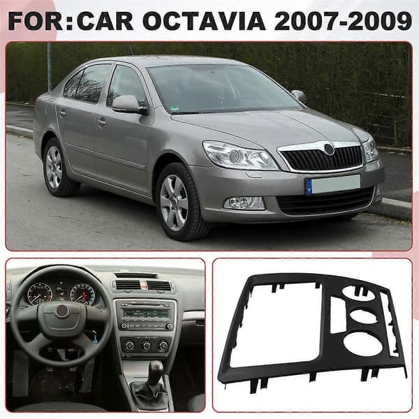 2DIN-autoradion kehys Skoda Octavia 2007-2009 -malliin Black