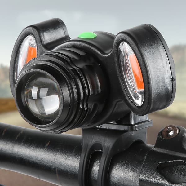 Night Cycling High Brightness Bicycle USB Charging Front Light Lamp Flashlight for Mountain Bicycle Black