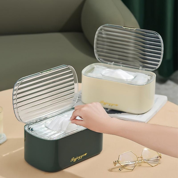 Let luksusmaskeboks med indbygget fjederforseglingsring til at udsuge støvtæt og bakteriesikker maskeopbevaringsboks Tissuebox 1