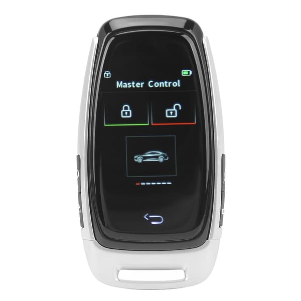 Bilsmart LCD-nøgle Touchscreen Bluetooth 5.0-forbindelse Nøglefri Adgang Glat Berøring til En-knaps Start Modeller Sølv