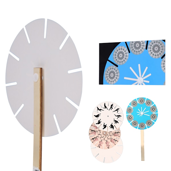 4 stk Fenakistoskop Barn DIY Monteringssett Eksperiment Utdanningsvitenskap Morsom Leke